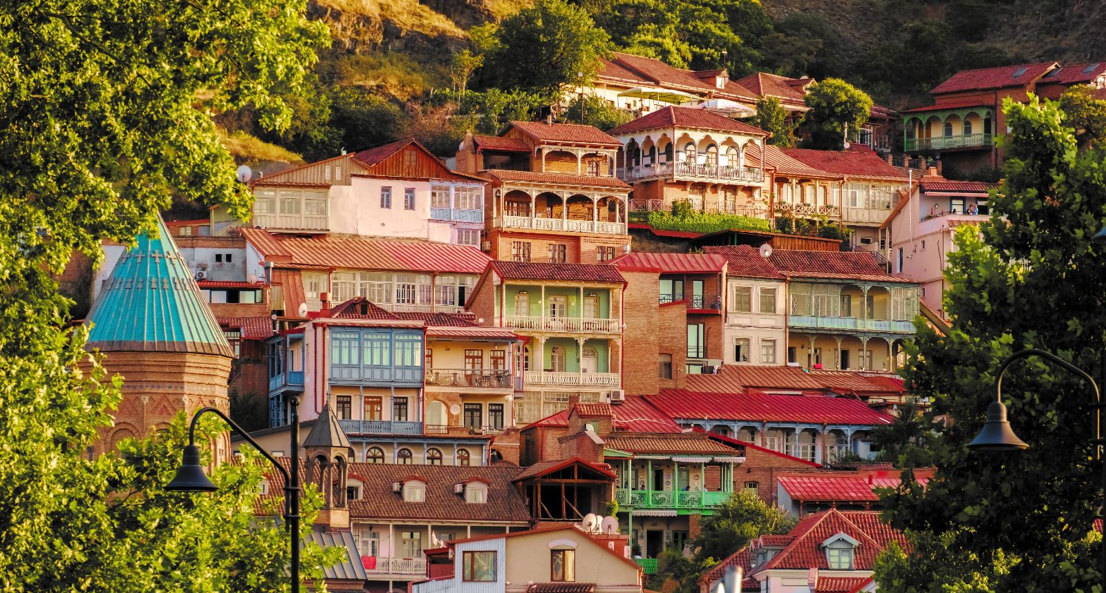 Colourful balconied houses of Old Tbilisi